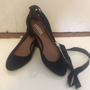 Tabitha Simmons Black Ballet Flats